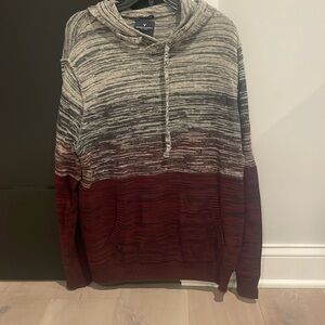 American Eagle outfitter large gray and maroon hoodie